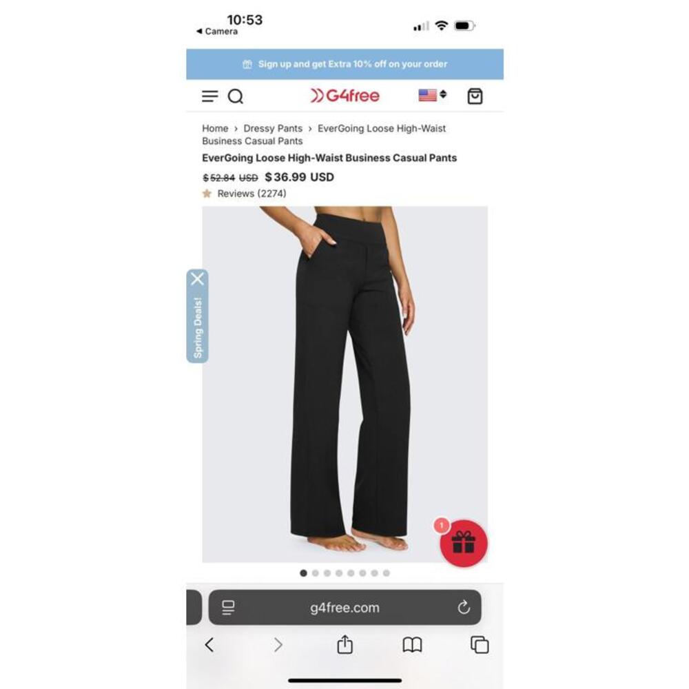 G4Free evergoing loose high waisted business casual pants XL - Picture 5 of 5